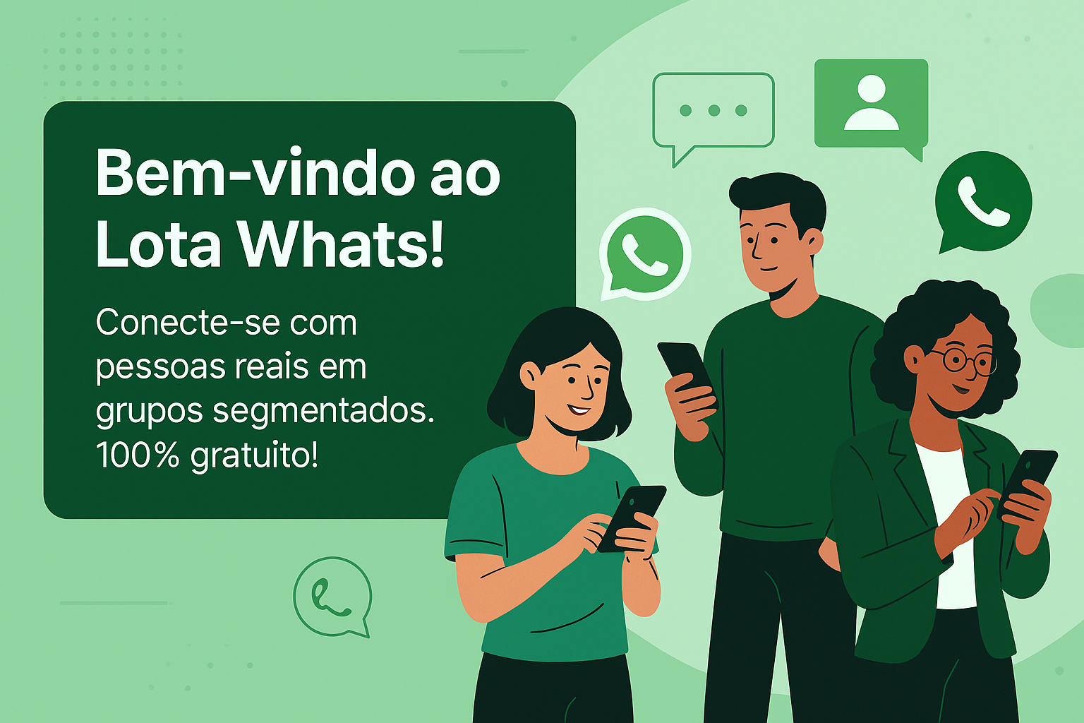 Faça parte da comunidade que mais cresce no WhatsApp!